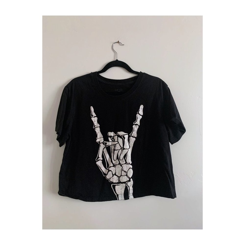 Rock on Skeleton Crop Top